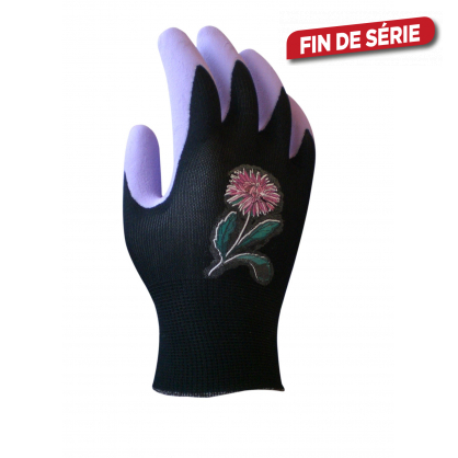Paire de gants Lilly Loop Purple en caoutchouc taille 7