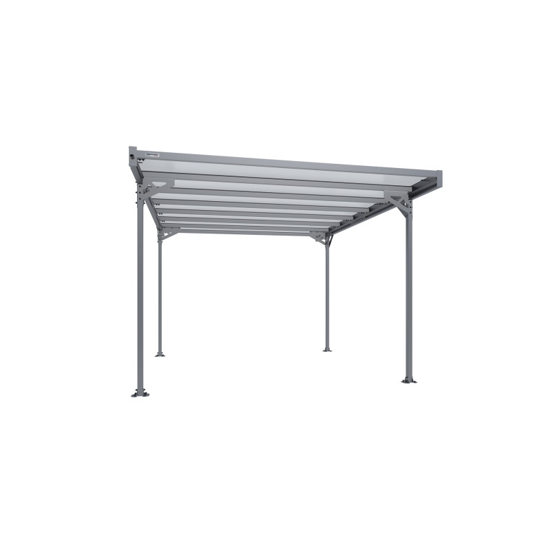 Carport en aluminium Mistral gris anthracite 15,3 m²