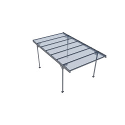 Carport en aluminium Mistral gris anthracite 15,3 m² Carport en aluminium Mistral gris anthracite 15,3 m²