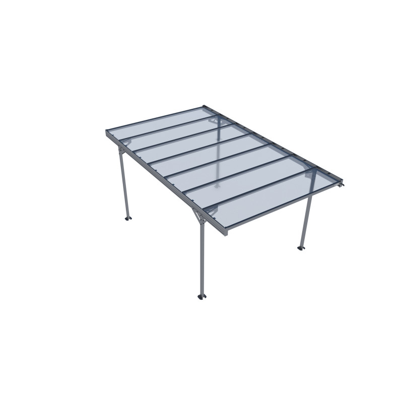 Carport en aluminium Mistral gris anthracite 15,3 m² Carport en aluminium Mistral gris anthracite 15,3 m²