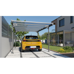 Carport en aluminium Mistral gris anthracite 15,3 m² Carport en aluminium Mistral gris anthracite 15,3 m²
