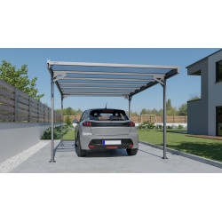 Carport en aluminium Mistral gris anthracite 15,3 m² Carport en aluminium Mistral gris anthracite 15,3 m²