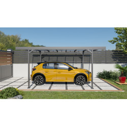 Carport en aluminium Mistral gris anthracite 15,3 m² Carport en aluminium Mistral gris anthracite 15,3 m²