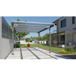 Carport en aluminium Mistral gris anthracite 15,3 m² Carport en aluminium Mistral gris anthracite 15,3 m²