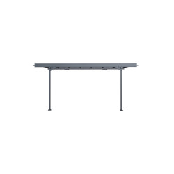 Carport adossé en aluminium Mistral gris anthracite 15,45 m² Carport adossé en aluminium Mistral gris anthracite 15,45 m²