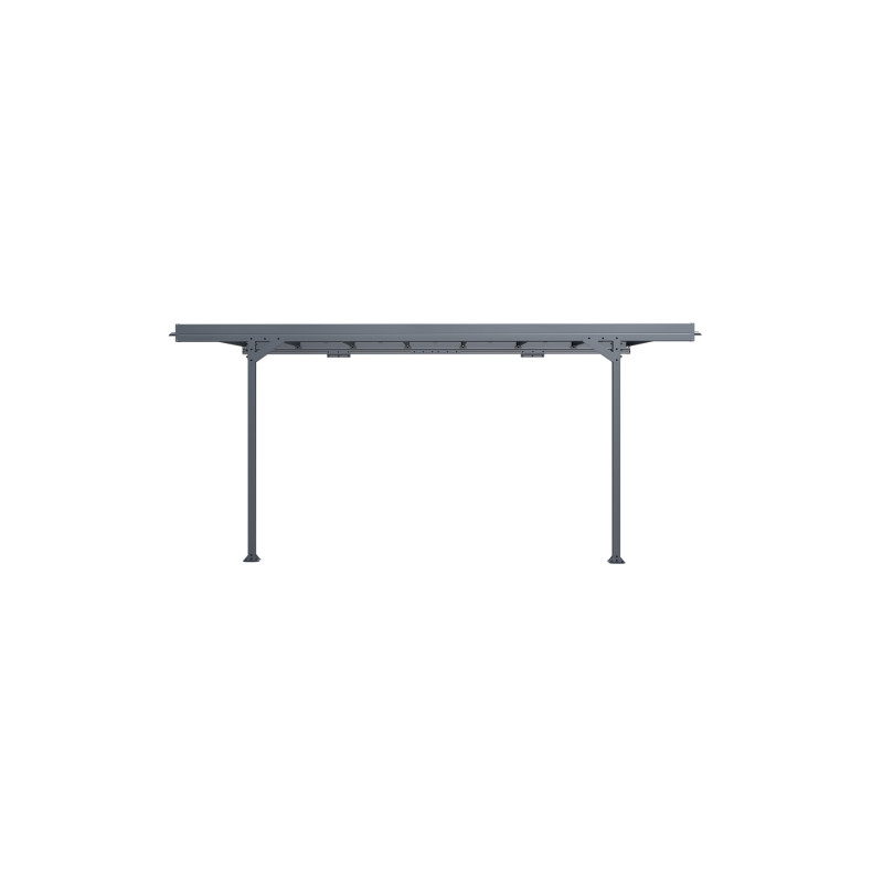 Carport adossé en aluminium Mistral gris anthracite 15,45 m² Carport adossé en aluminium Mistral gris anthracite 15,45 m²