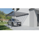 Carport adossé en aluminium Mistral gris anthracite 15,45 m²