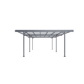 Carport en aluminium Mistral gris anthracite 30,90 m²
