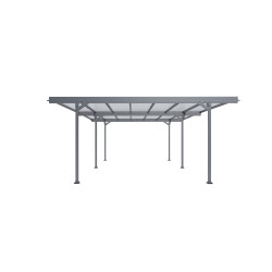 Carport en aluminium Mistral gris anthracite 30,90 m² Carport en aluminium Mistral gris anthracite 30,90 m²