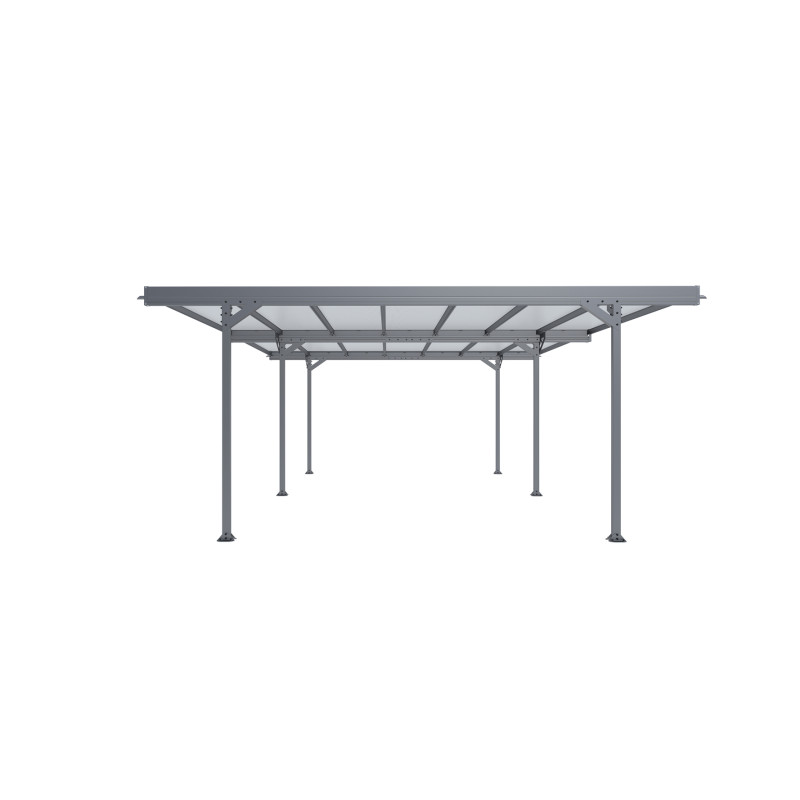 Carport en aluminium Mistral gris anthracite 30,90 m²