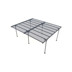 Carport en aluminium Mistral gris anthracite 30,90 m² Carport en aluminium Mistral gris anthracite 30,90 m²