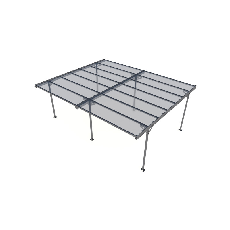 Carport en aluminium Mistral gris anthracite 30,90 m² Carport en aluminium Mistral gris anthracite 30,90 m²