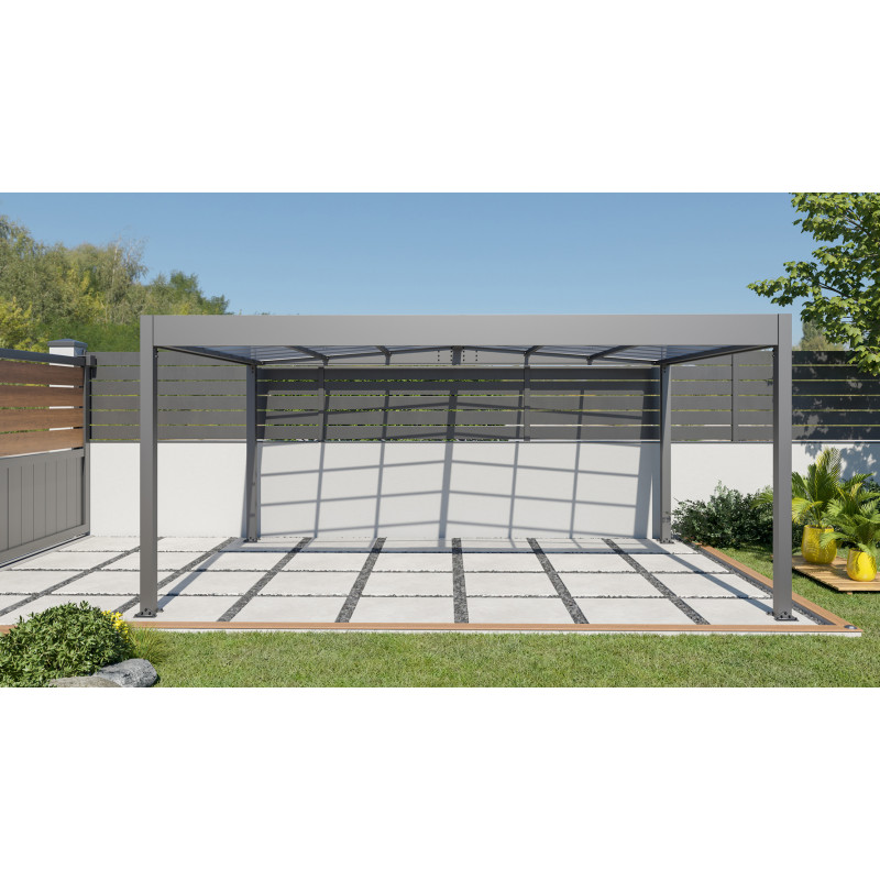 Carport en aluminium Libeccio gris anthracite 16,6 m² Carport en aluminium Libeccio gris anthracite 16,6 m²