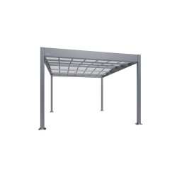 Carport en aluminium Libeccio gris anthracite 16,6 m²