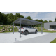 Carport en aluminium Libeccio gris anthracite 16,6 m²