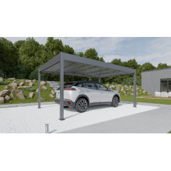 Carport en aluminium Libeccio gris anthracite 16,6 m² Carport en aluminium Libeccio gris anthracite 16,6 m²
