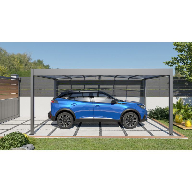 Carport en aluminium Libeccio gris anthracite 16,6 m² Carport en aluminium Libeccio gris anthracite 16,6 m²