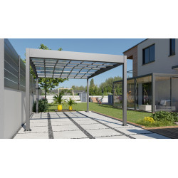 Carport en aluminium Libeccio gris anthracite 16,6 m² Carport en aluminium Libeccio gris anthracite 16,6 m²
