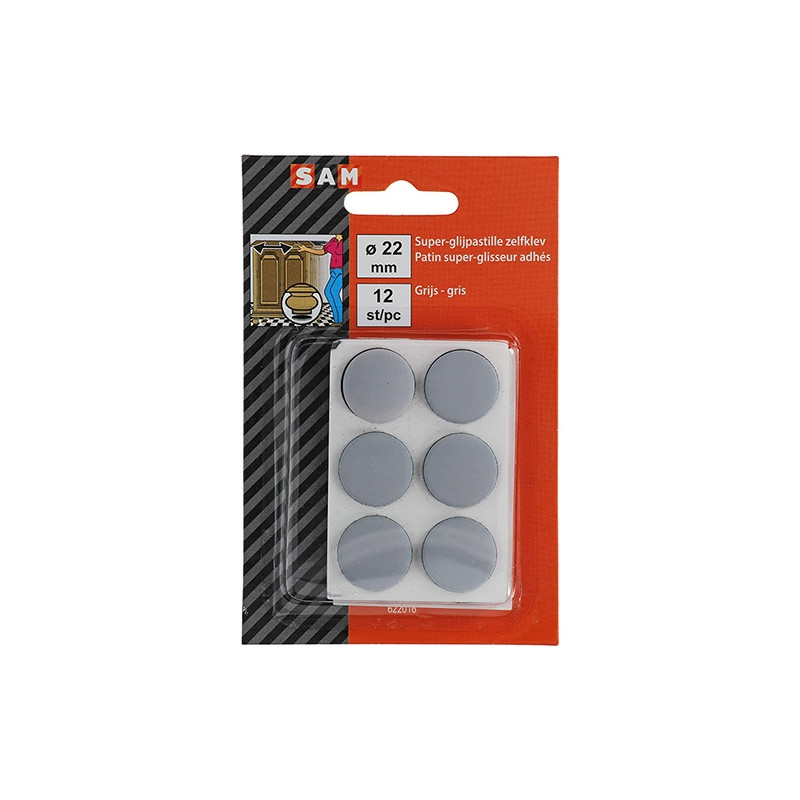 Patin glisseur adhésif Ø 22 mm – Protège vos sols | SAM Patin glisseur adhésif Ø 22 mm – Protège vos sols | SAM