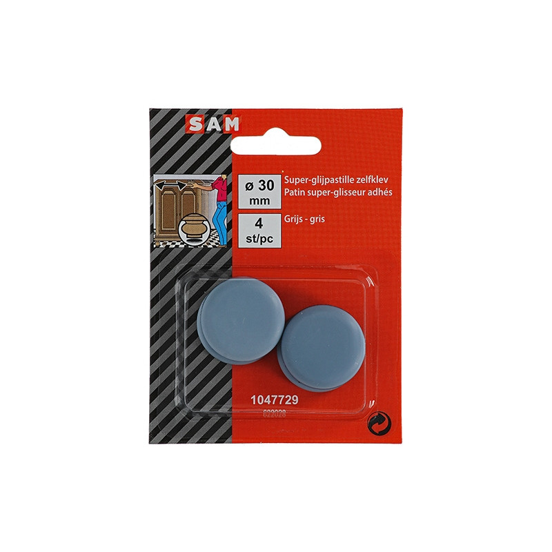 Patin glisseur adhésif Ø 30 mm – Protège vos sols | SAM Patin glisseur adhésif Ø 30 mm – Protège vos sols | SAM