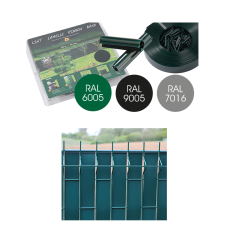 Lanière pour clôture avec clips vert 55 mm GIARDINO Lanière pour clôture avec clips vert 55 mm GIARDINO