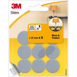 Patin glisseur adhésif 3M Ø 22mm – Protection meubles | 3M