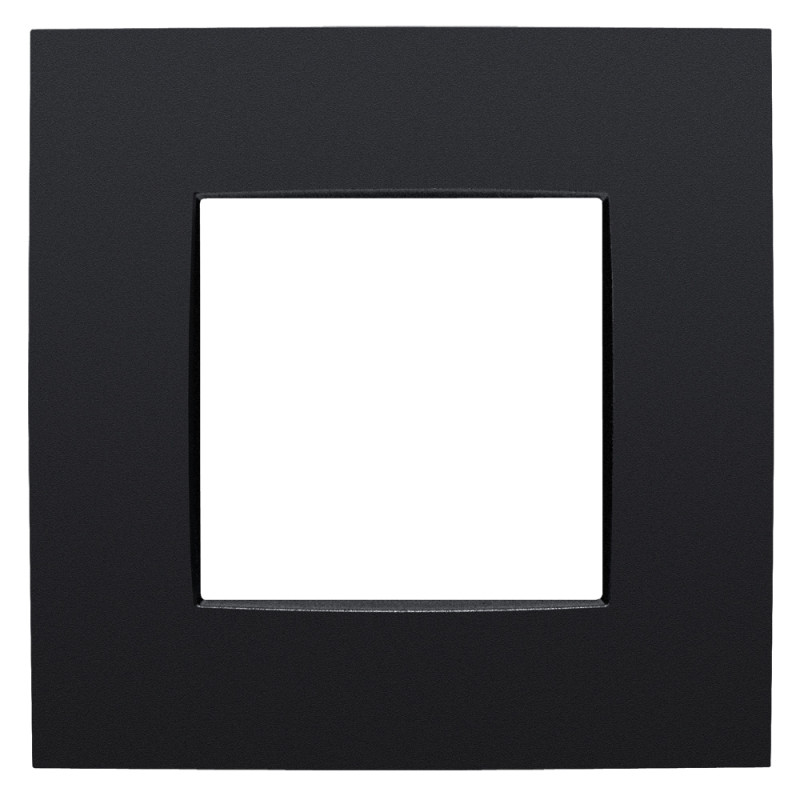 Plaque de recouvrement Intense simple Matt Black NIKO