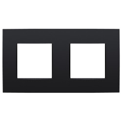 Plaque Intense Double Horizontale Noir Mat NIKO – Élégance | NIKO