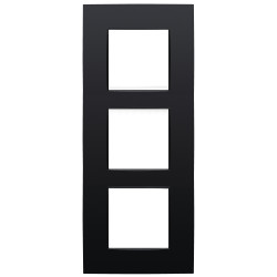 Plaque de recouvrement Intense triple – Design noir mat | NIKO