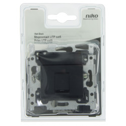 Prise encastrable UTP CAT5 Intense – noir mat | NIKO