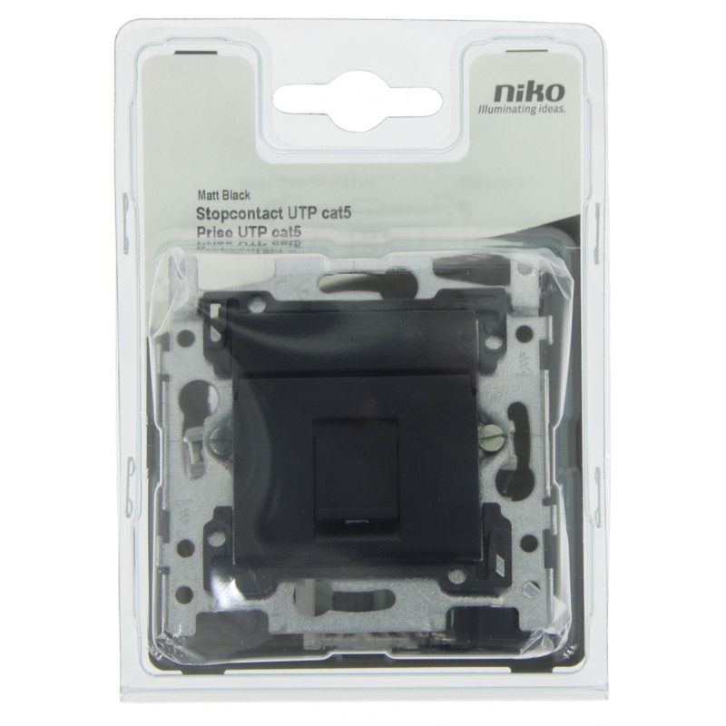 Prise encastrable UTP CAT5 Intense – noir mat | NIKO