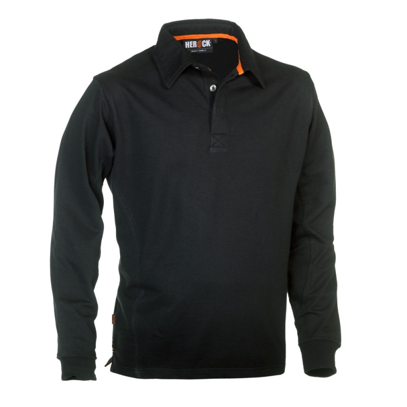 Polo à manches longues Troja noir XXXL HEROCK