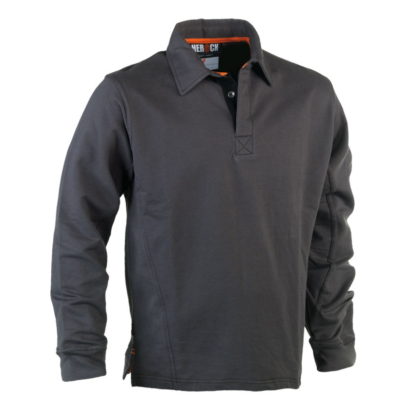 Polo à manches longues Troja gris XXL HEROCK