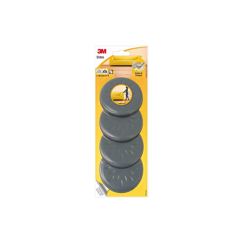 Assortiment 4 patins en feutre 3M Ø19 mm