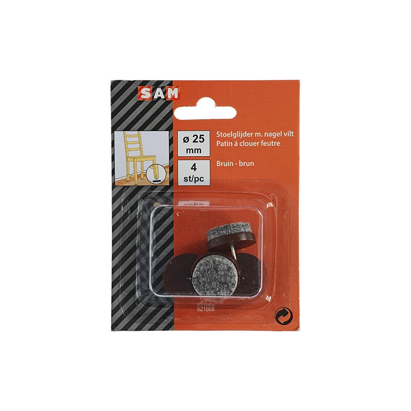Patin en feutre à clouer Ø 25 mm – Protège vos sols | SAM