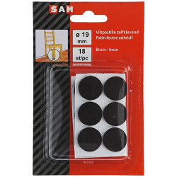 Patin feutre adhésif brun 19mm – Protège vos sols | SAM Patin feutre adhésif brun 19mm – Protège vos sols | SAM