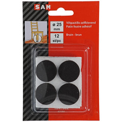 Patin feutre adhésif brun 25mm – Protège vos sols | SAM
