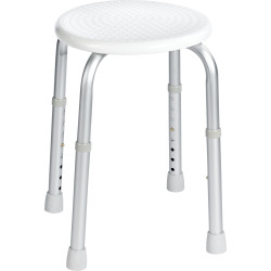 Tabouret salle de bains rond blanc SANIMAR