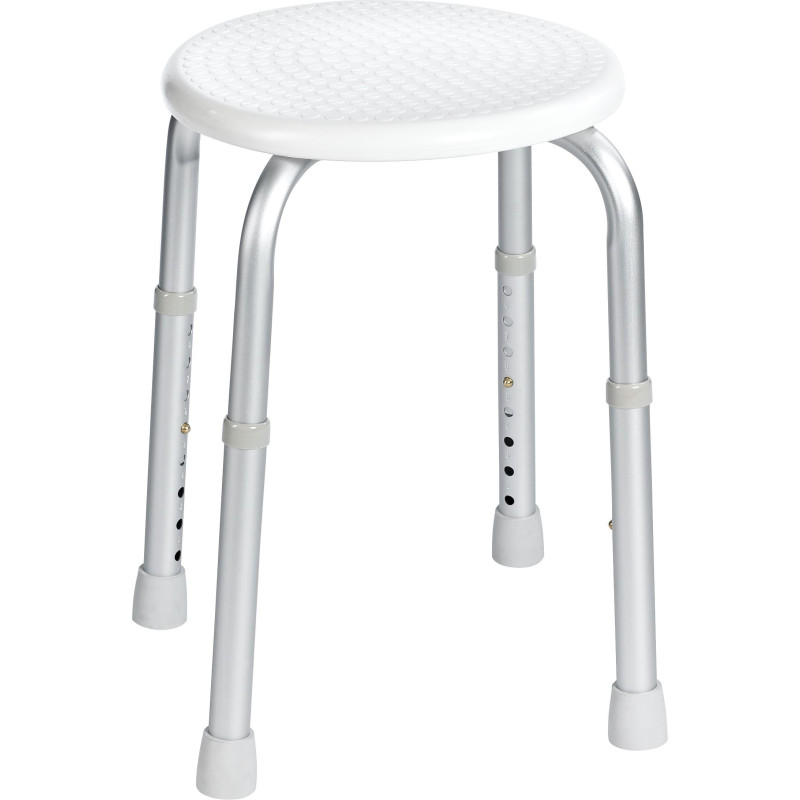 Tabouret salle de bains rond blanc SANIMAR