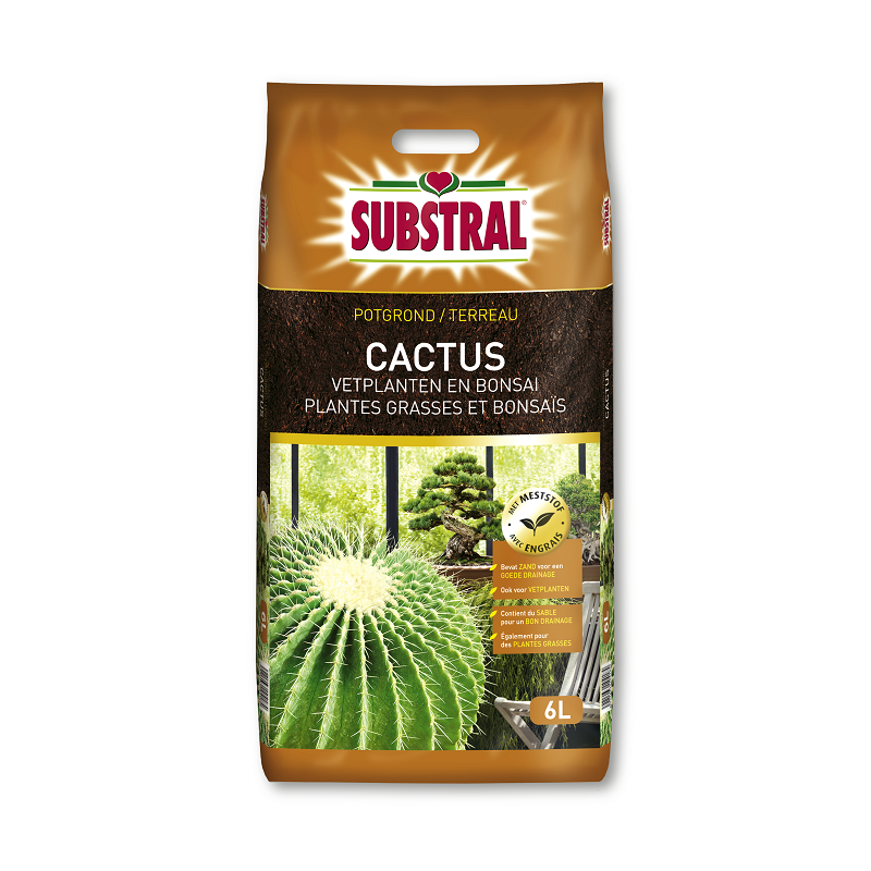 Terreau cactus et bonsaïs 6 L SUBSTRAL