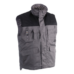 Gilet sans manche Donar gris et noir XL – Confort & Durabilité | HEROCK