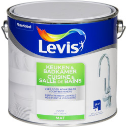 Peinture Cuisine & Salle de Bain blanche mate 2,5 L LEVIS