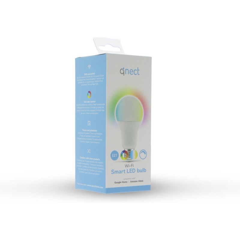 Ampoule LED Smart Wi-Fi E27 9 W QNECT
