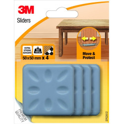 Patin Glisseur Adhésif 50x50mm – Protection Meubles | 3M

