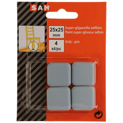 Patin glisseur gris 25x25mm – Protège vos sols | SAM