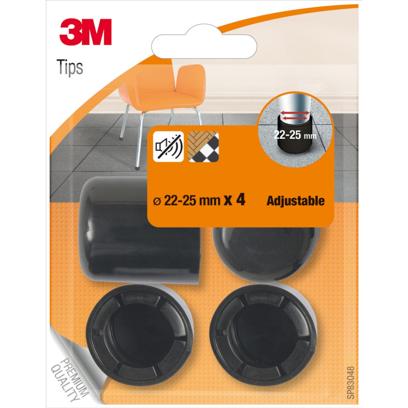 3M patin pour meuble 10mm feutre blanc 36 pièces