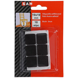 Patin feutre adhésif brun 19x19mm – Protège vos sols | SAM Patin feutre adhésif brun 19x19mm – Protège vos sols | SAM