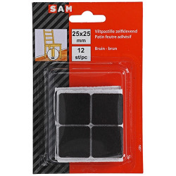 Patin feutre adhésif brun 25x25mm – Protège vos sols | SAM