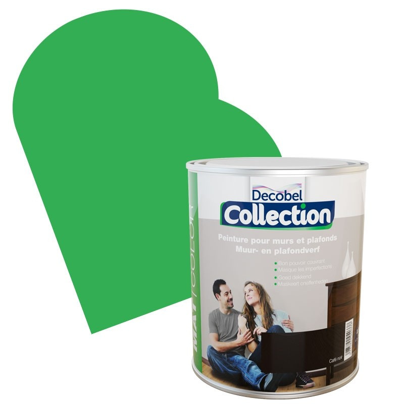 Peinture Mur & Plafond Collection menthe à l'eau mate 2,5 L DECOBEL