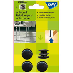 Embout Pied 28x28mm (4 Pcs) – Protection Sol | GPI Embout Pied 28x28mm (4 Pcs) – Protection Sol | GPI